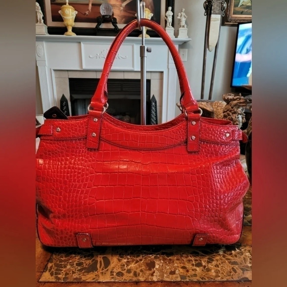 Kate Spade croc embossed leather bag - Picture 2 of 11